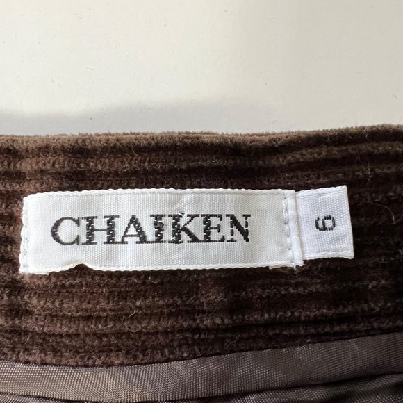 Chaiken Brown Corduroy Pencil Straight Skirt size 6 - Picture 6 of 9